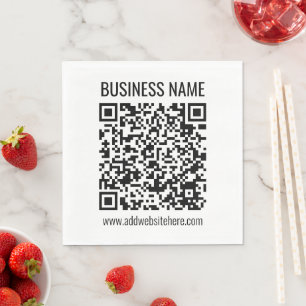 Serviette En Papier Code QR instantané (entrez l'URL de votre site Web