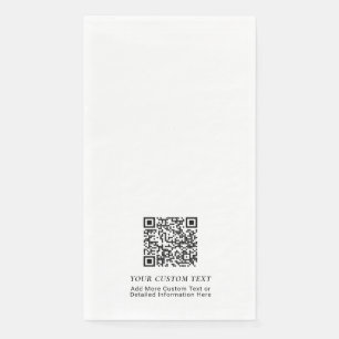 Serviette En Papier Code QR personnalisé de marque simple promotion pr