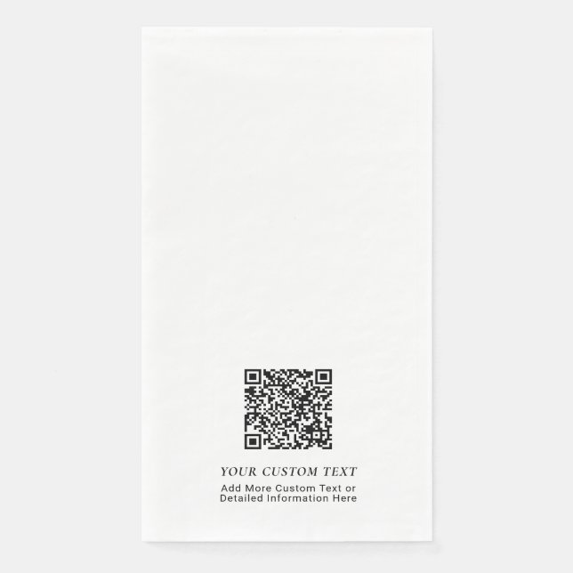 Serviette En Papier Code QR personnalisé de marque simple promotion pr (Devant)