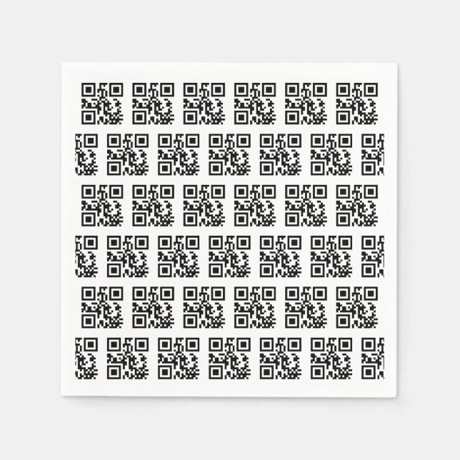 Serviette En Papier Codes QR Joyeux Vacances (Devant)