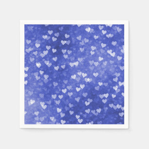Serviette En Papier Coeur bleu coloré