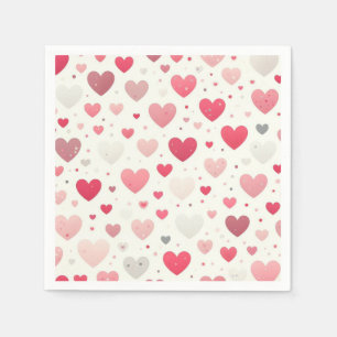 Serviette En Papier Coeur coloré de la Saint Valentin