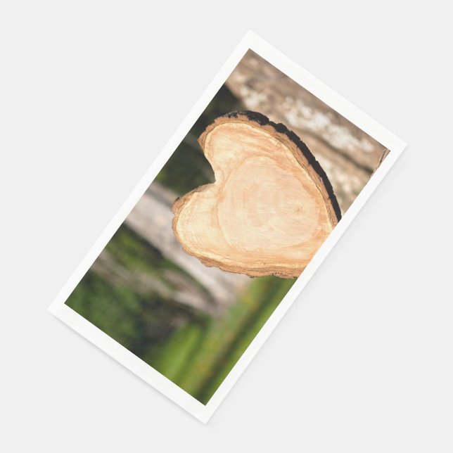 Serviette En Papier coeur en bois (Coin)