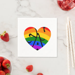 Serviette En Papier Coeur gay