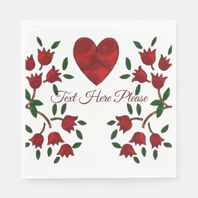 Serviette En Papier Coeur néerlandais (Devant)