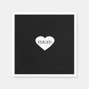 Serviette En Papier coeur papa