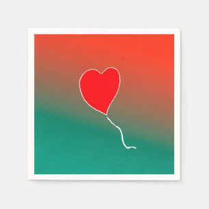 Serviette En Papier Coeur volant