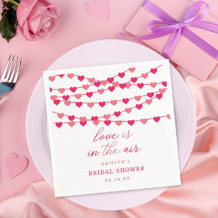 Serviette En Papier Cœurs d'amour en ficelle suspendus Enterrement de