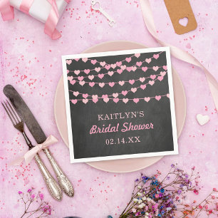 Serviette En Papier Cœurs d'amour en ficelle suspendus Enterrement de 