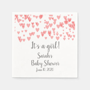 Serviette En Papier Coeurs dispersés dans l'air