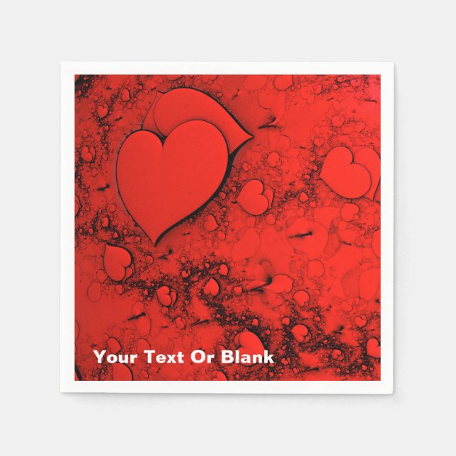 Serviette En Papier Coeurs sensibles (Devant)