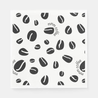 Serviette En Papier Coffee Beans "Mmm Coffee" Papier Serviettes
