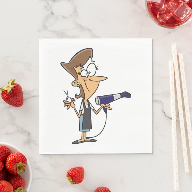 Serviette En Papier Coiffeur au travail (Créateur téléchargé)