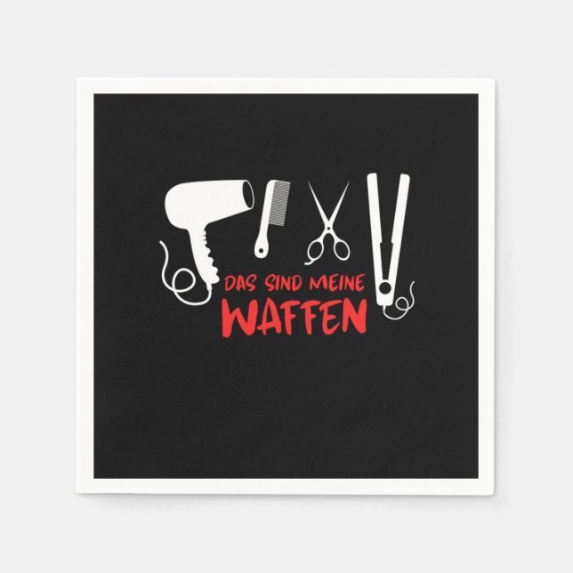 Serviette En Papier Coiffeur Coiffeur Stylust Sèche cheveux Salon des  (Devant)