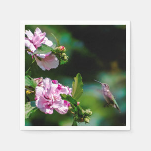 Serviette En Papier Colibri à gorge rubis - Photo originale