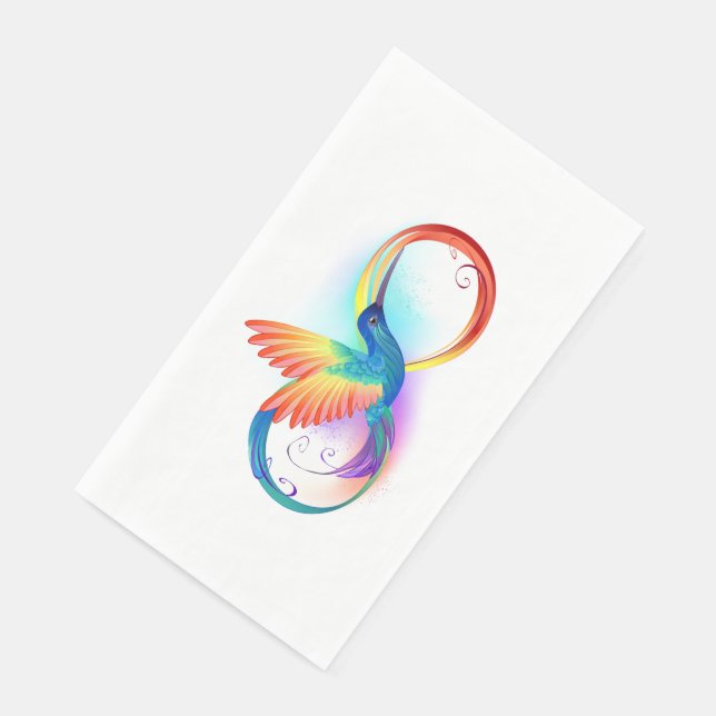 Serviette En Papier Colibri arc-en-ciel avec symbole Infinity (Coin)