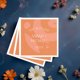 Serviette En Papier Collage de couleurs modernes