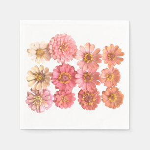 Serviette En Papier Collage de Zinnia