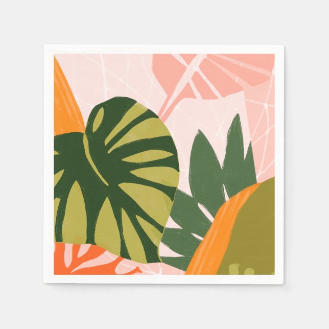 Serviette En Papier Collage Jungle I (Devant)