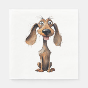 Serviette En Papier Collection d'art de race de chien de dessin animé