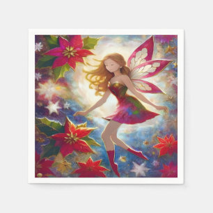 Serviette En Papier Collection de fées de Noël - Cheveux de gingembre