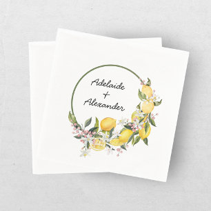 Serviette En Papier Collection de mariage Citron Méditerranéen