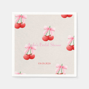 Serviette En Papier collection de nuptiale cerise rose