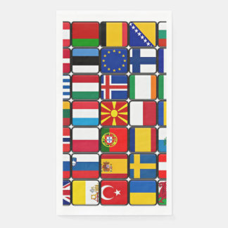 Serviette En Papier Collection internationale de drapeaux,