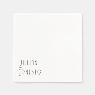 Serviette En Papier Collection Lily of Valley    Personnalisation blan