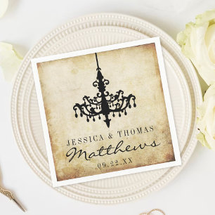 Serviette En Papier Collection Mariage de lustres Vintages