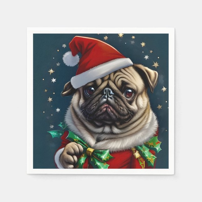 Serviette En Papier Collection Puggy Claus (Devant)
