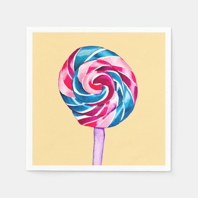 Serviette En Papier Collipop eau couleur bonbon art (Devant)
