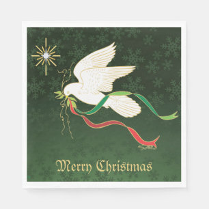 Serviette En Papier Colombe blanche