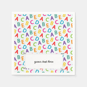 Serviette En Papier Colorant Motif enseignant