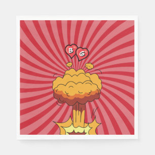 Serviette En Papier Coloré Comic Book Pop Art Mariage