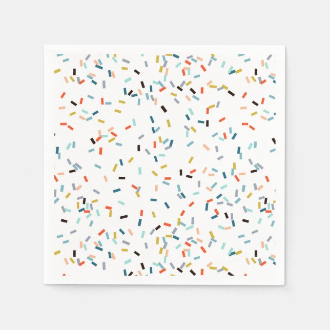 Serviette En Papier Coloré Confetti Motif Automne (Devant)