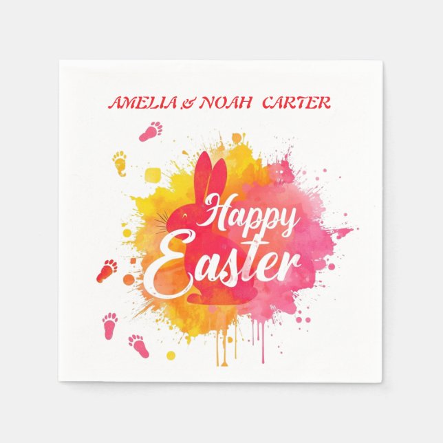 Serviette En Papier COLORFUL  Easter BRUNCH & HUNT (Devant)