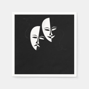 Serviette En Papier Comédie Tragédie Masques Acteur Cadeau