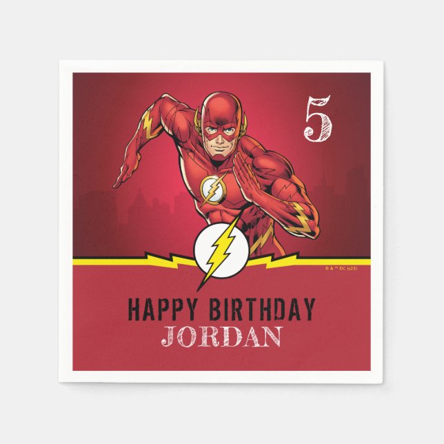 Serviette En Papier Comics DC | Flash Anniversaire (Devant)