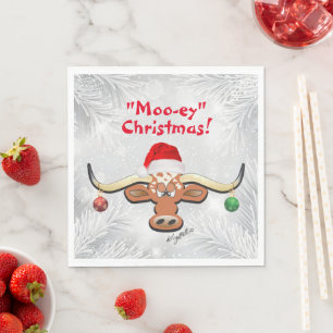 Serviette En Papier Comique Noël Longhorn Steer Napkins