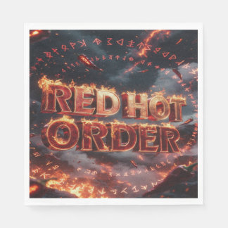 Serviette En Papier Commande Rouge Chaud