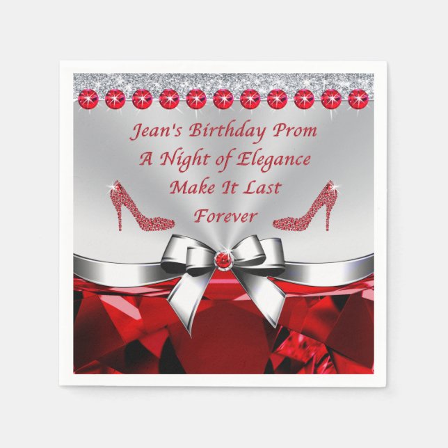 Serviette En Papier Commande spéciale pour Jean, 64e anniversaire serv (Devant)