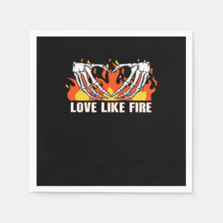 Serviette En Papier Comme Classique - Skeleton Hands Heart