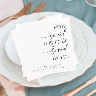 Serviette En Papier Comme Il Est Doux D'Être Aimé Par Vous Favoriser L