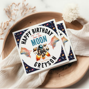 Serviette En Papier commencer à remorquer la lune 2e Anniversaire Espa