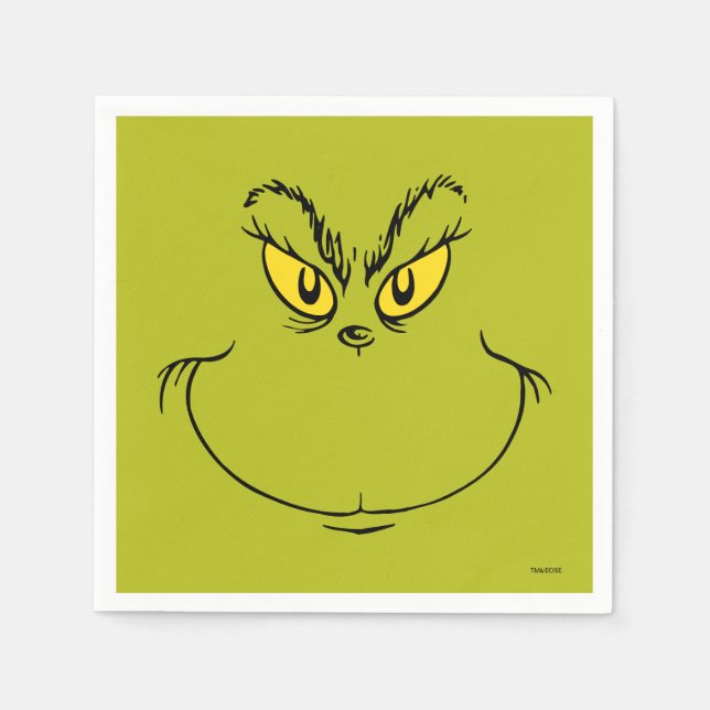 Serviette En Papier Comment le Grinch a volé le visage de Noël (Devant)
