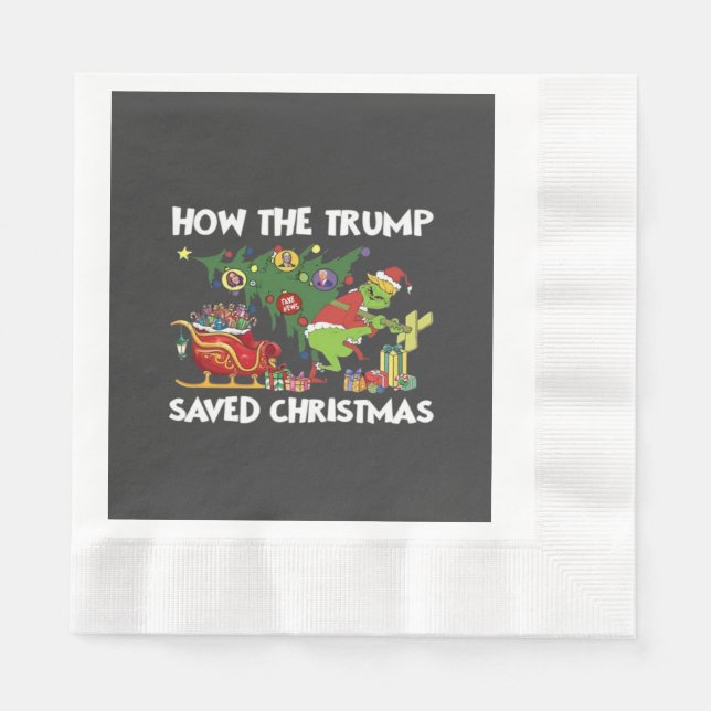 Serviette En Papier Comment Trump a sauvé Noël (Devant)