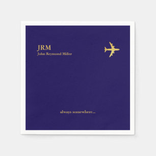 Serviette En Papier Compagnie aérienne Aviation Pilote Fête