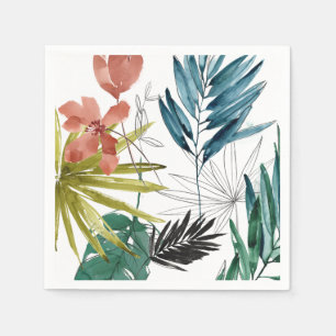 Serviette En Papier Composition tropicale