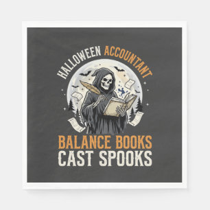 Serviette En Papier Comptable d'Halloween après la tombée de la nuit